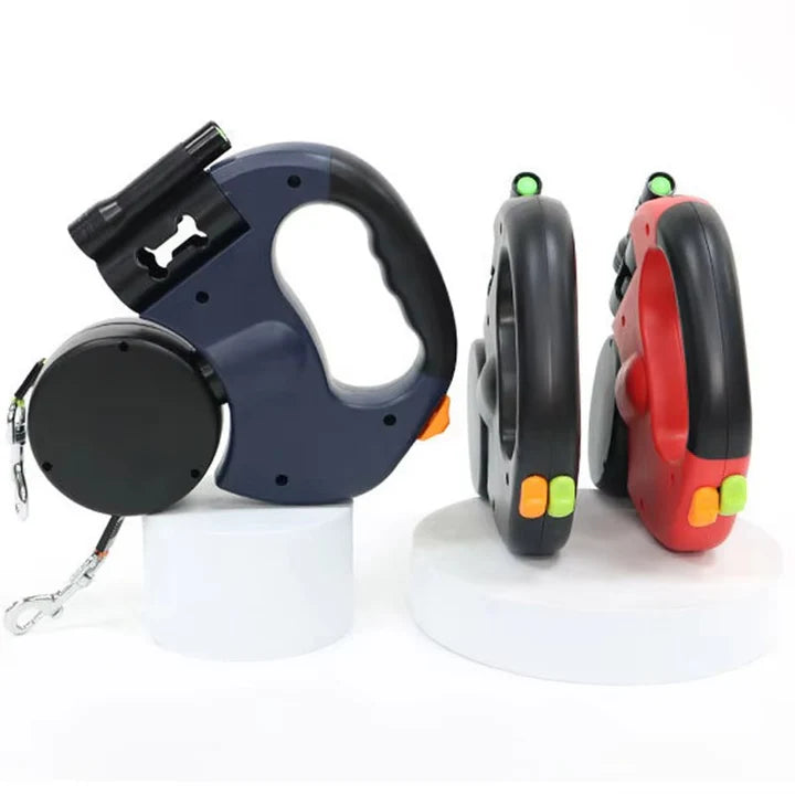 Retractable Dual Dog Leash 360 with LED Light