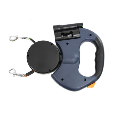 Retractable Dual Dog Leash 360 with LED Light